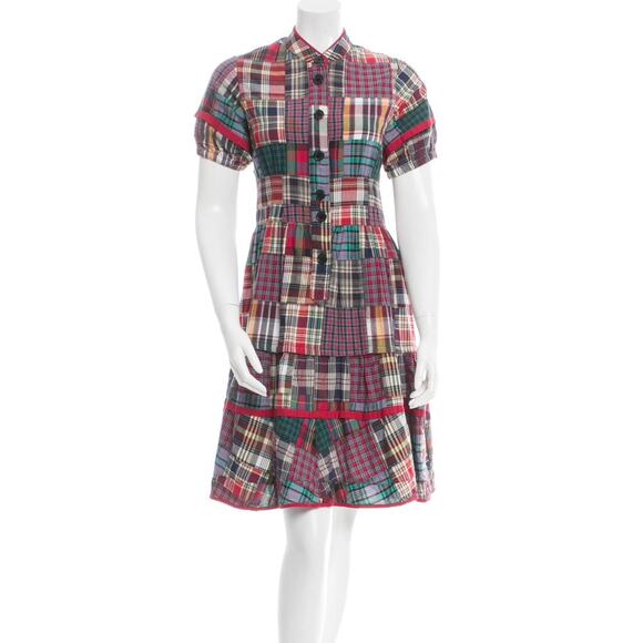 Vintage Marc Jacobs Plaid Patchwork Dress Womens size 6 FW 2005 Runway - Picture 5 of 16